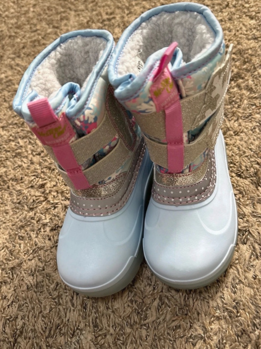 Girls snowflake snow boots - Picture 2 of 7